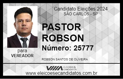 Candidato PASTOR ROBSON 2024 - SÃO CARLOS - Eleições