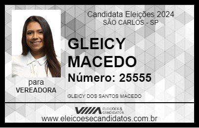 Candidato GLEICY MACEDO 2024 - SÃO CARLOS - Eleições