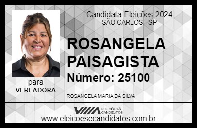 Candidato ROSANGELA PAISAGISTA 2024 - SÃO CARLOS - Eleições