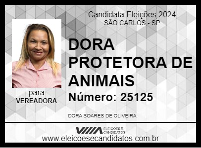 Candidato DORA PROTETORA DE ANIMAIS 2024 - SÃO CARLOS - Eleições