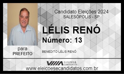 Candidato LÉLIS RENÓ 2024 - SALESÓPOLIS - Eleições