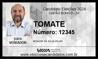 Candidato TOMATE 2024 - CAPÃO BONITO - Eleições