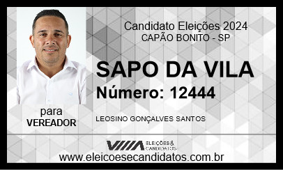 Candidato SAPO DA VILA 2024 - CAPÃO BONITO - Eleições