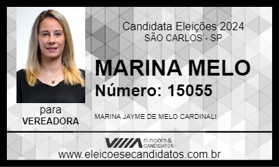 Candidato MARINA MELO 2024 - SÃO CARLOS - Eleições