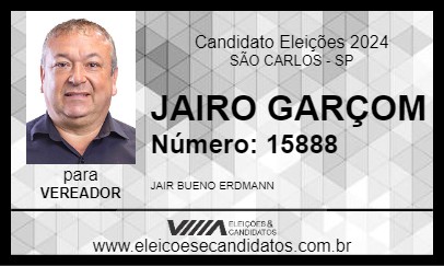 Candidato JAIRO GARÇOM 2024 - SÃO CARLOS - Eleições