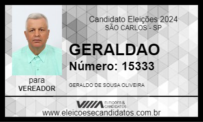 Candidato GERALDAO 2024 - SÃO CARLOS - Eleições