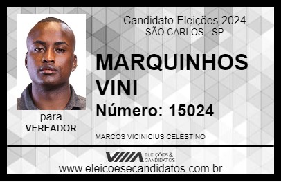 Candidato MARQUINHOS VINI 2024 - SÃO CARLOS - Eleições