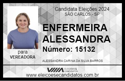 Candidato ENFERMEIRA ALESSANDRA 2024 - SÃO CARLOS - Eleições