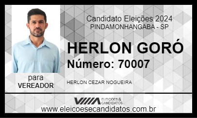 Candidato HERLON GORÓ 2024 - PINDAMONHANGABA - Eleições