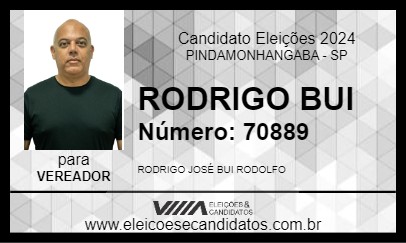 Candidato RODRIGO BUI 2024 - PINDAMONHANGABA - Eleições