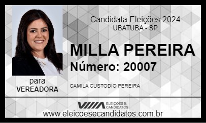 Candidato MILLA PEREIRA 2024 - UBATUBA - Eleições