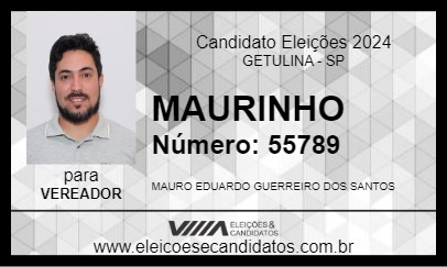 Candidato MAURINHO 2024 - GETULINA - Eleições