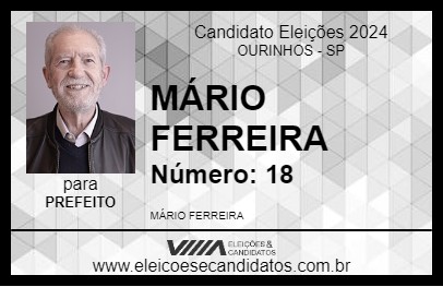 Candidato MÁRIO FERREIRA 2024 - OURINHOS - Eleições