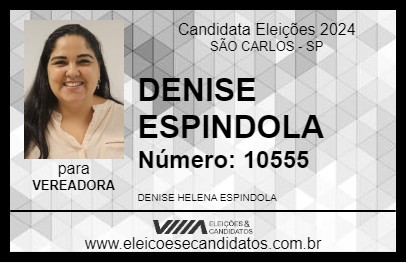 Candidato DENISE ESPINDOLA 2024 - SÃO CARLOS - Eleições