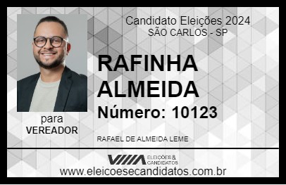 Candidato RAFINHA ALMEIDA 2024 - SÃO CARLOS - Eleições