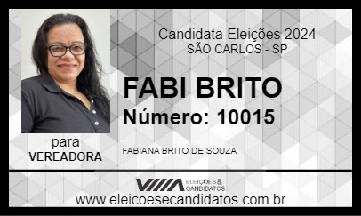 Candidato FABI BRITO 2024 - SÃO CARLOS - Eleições