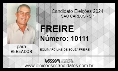 Candidato FREIRE 2024 - SÃO CARLOS - Eleições