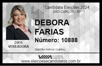 Candidato DEBORA FARIAS 2024 - SÃO CARLOS - Eleições