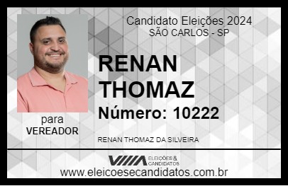 Candidato RENAN THOMAZ 2024 - SÃO CARLOS - Eleições