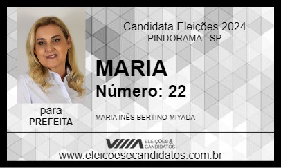 Candidato MARIA 2024 - PINDORAMA - Eleições