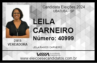 Candidato LEILA CARNEIRO 2024 - UBATUBA - Eleições