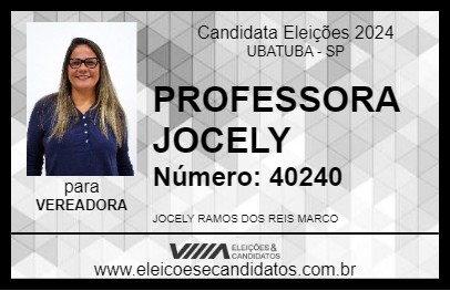 Candidato PROFESSORA JOCELY 2024 - UBATUBA - Eleições