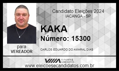 Candidato KAKA 2024 - IACANGA - Eleições