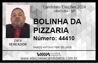 Candidato BOLINHA DA PIZZARIA 2024 - UBATUBA - Eleições