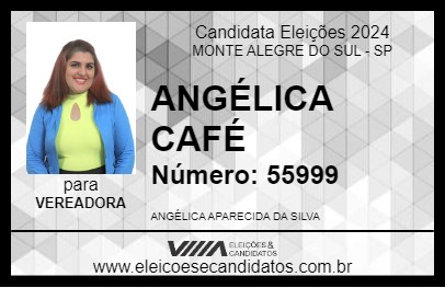 Candidato ANGÉLICA CAFÉ 2024 - MONTE ALEGRE DO SUL - Eleições