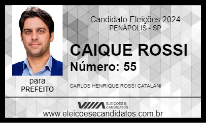 Candidato CAIQUE ROSSI 2024 - PENÁPOLIS - Eleições