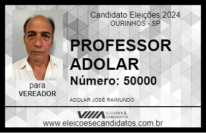 Candidato PROFESSOR ADOLAR 2024 - OURINHOS - Eleições