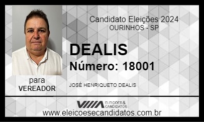 Candidato DEALIS 2024 - OURINHOS - Eleições