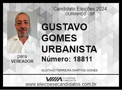 Candidato GUSTAVO GOMES URBANISTA 2024 - OURINHOS - Eleições