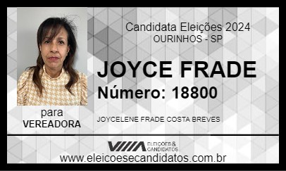 Candidato JOYCE FRADE 2024 - OURINHOS - Eleições