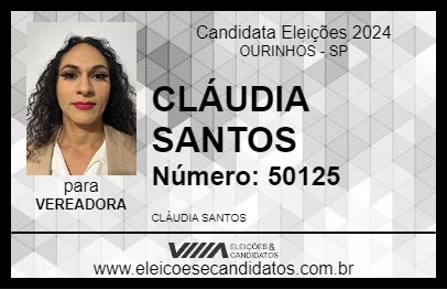 Candidato CLÁUDIA SANTOS 2024 - OURINHOS - Eleições