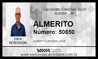 Candidato ALMERITO 2024 - SUZANO - Eleições