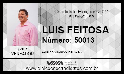 Candidato LUIS FEITOSA 2024 - SUZANO - Eleições