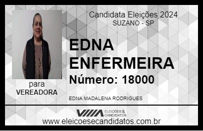 Candidato EDNA ENFERMEIRA 2024 - SUZANO - Eleições