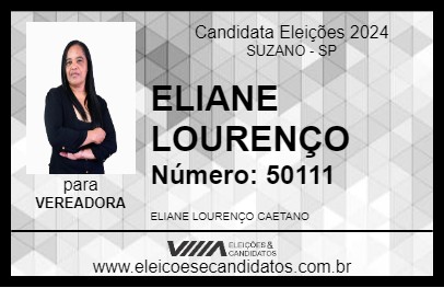 Candidato ELIANE LOURENÇO 2024 - SUZANO - Eleições