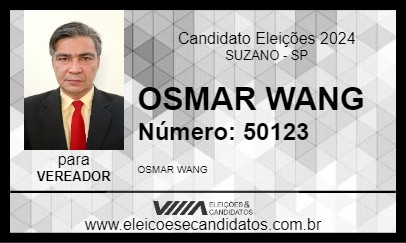 Candidato OSMAR WANG 2024 - SUZANO - Eleições