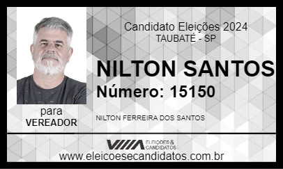 Candidato NILTON SANTOS 2024 - TAUBATÉ - Eleições