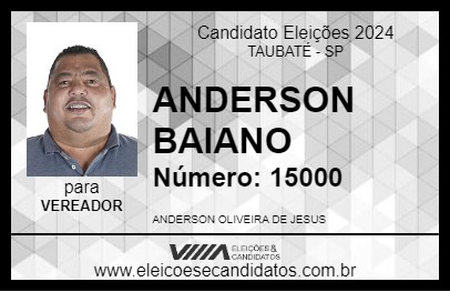 Candidato ANDERSON BAIANO 2024 - TAUBATÉ - Eleições