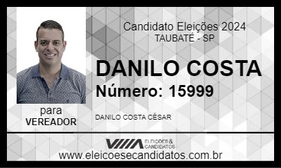 Candidato DANILO COSTA 2024 - TAUBATÉ - Eleições