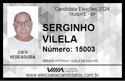 Candidato SERGINHO VILELA 2024 - TAUBATÉ - Eleições