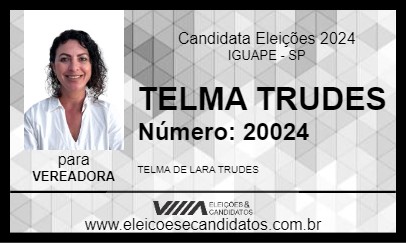 Candidato TELMA TRUDES 2024 - IGUAPE - Eleições