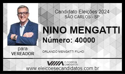 Candidato NINO MENGATTI 2024 - SÃO CARLOS - Eleições