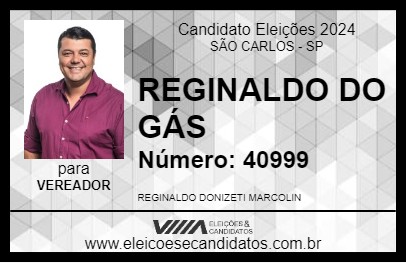 Candidato REGINALDO DO GÁS 2024 - SÃO CARLOS - Eleições