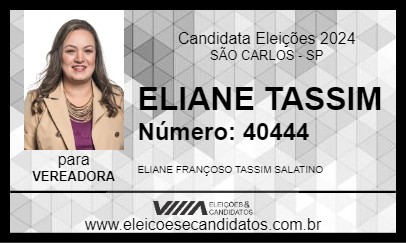 Candidato ELIANE TASSIM 2024 - SÃO CARLOS - Eleições