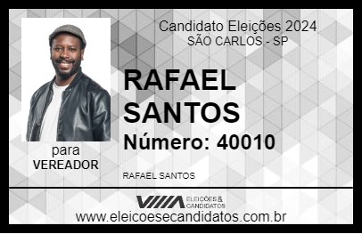 Candidato RAFAEL SANTOS 2024 - SÃO CARLOS - Eleições