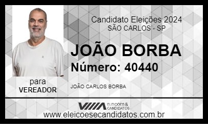 Candidato JOÃO BORBA 2024 - SÃO CARLOS - Eleições